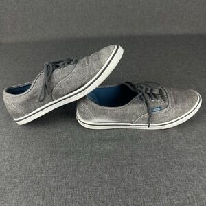 Vans Off‎ the Wall Womens Size 8 GrayCanvas Lace Up Low Skate Shoes